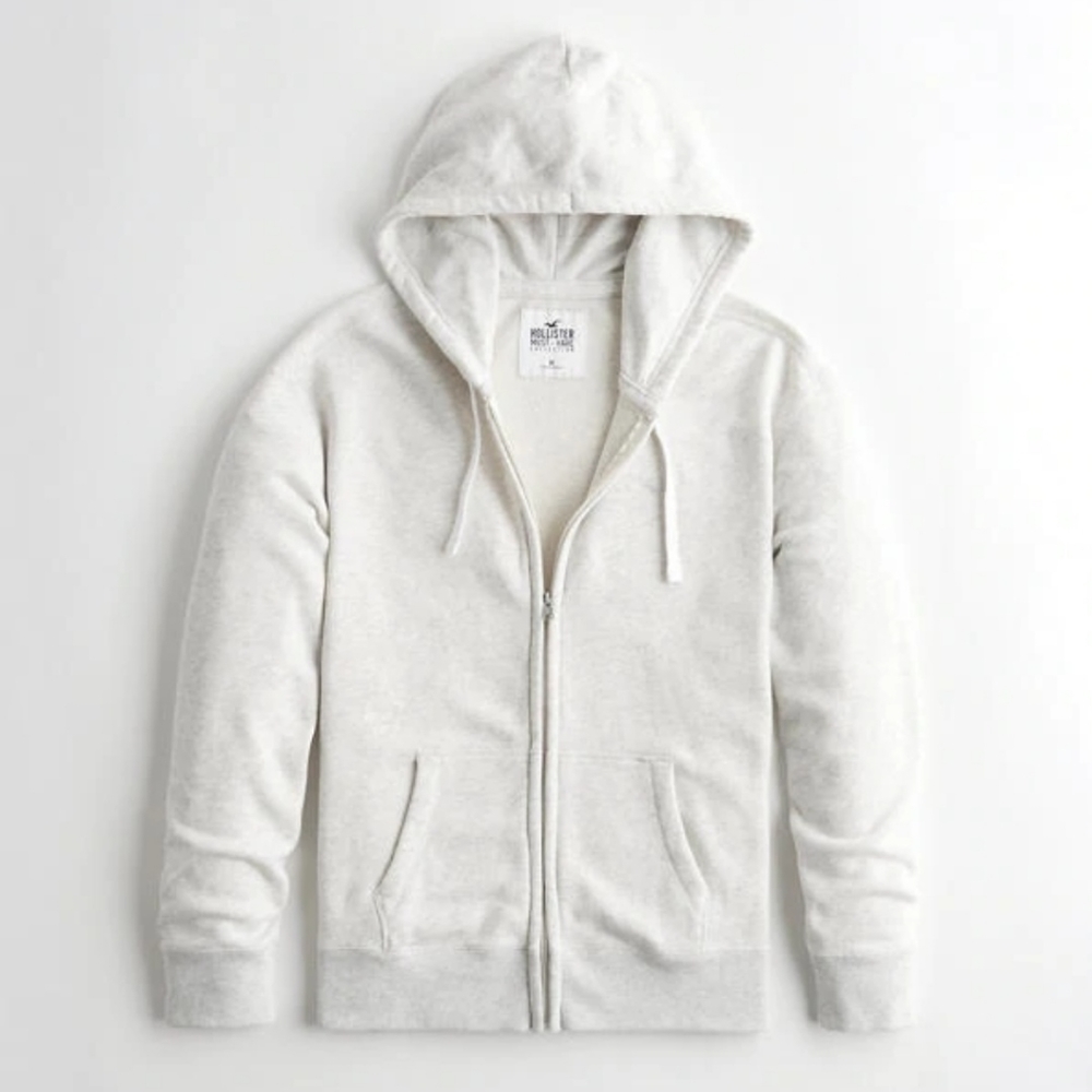 Mens Hollister Zippered Hoodie Sweatshirt Large - Picture 1 of 7
